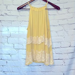 Loft Yellow Halter Style Top Size Small Excellent Condition
